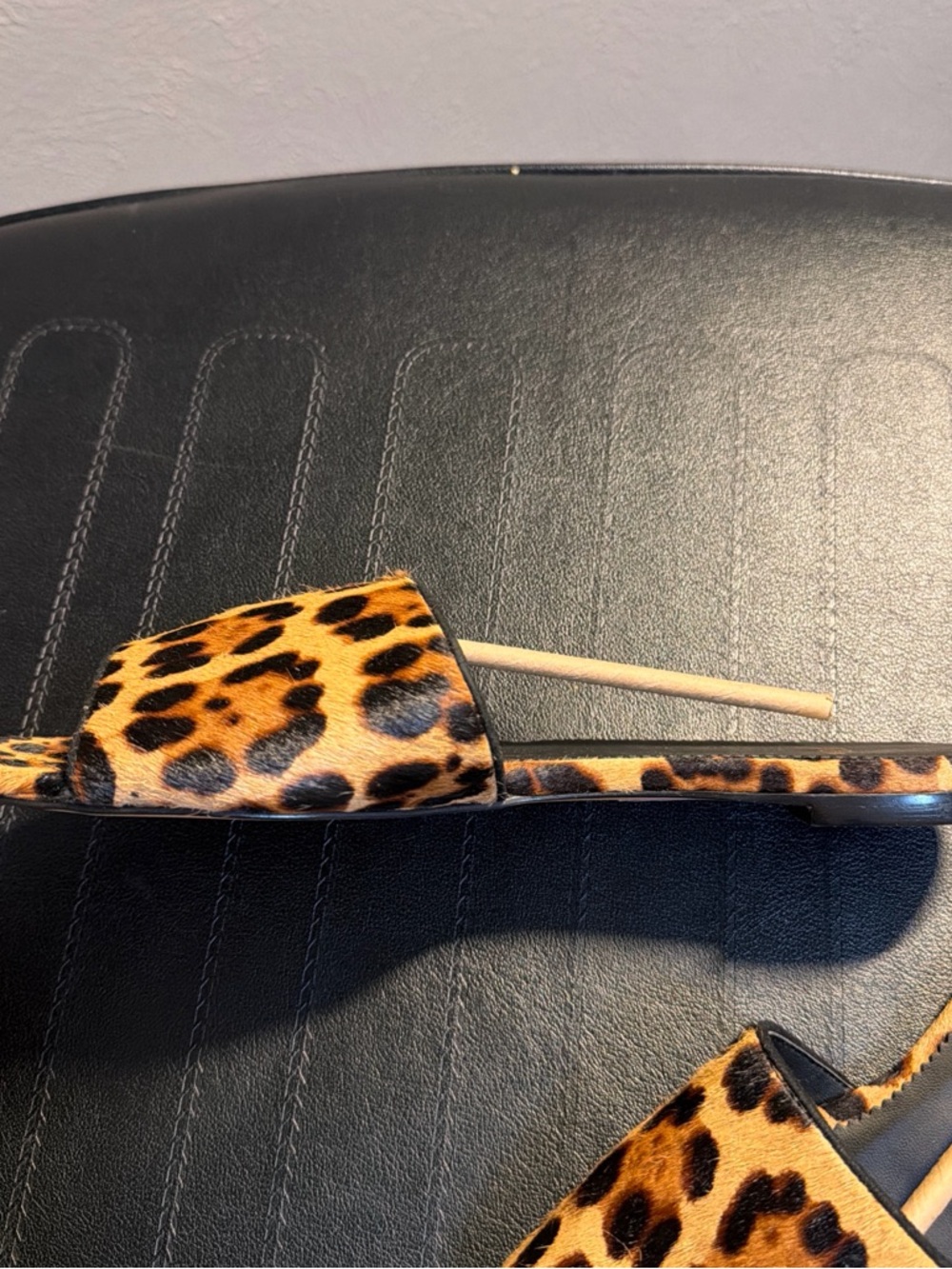 J. Crew Leopard Print Slide Mules in Brown and Black - Picture 2 of 4